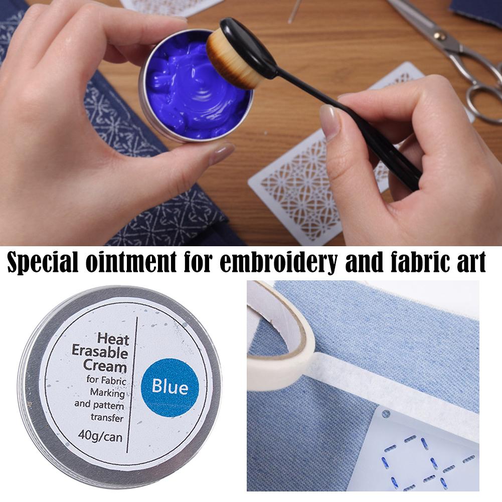 Embroidery Cream - Door warmte uitwisbare stoffenmarkeringscrème Borduurpatroon Transferpasta