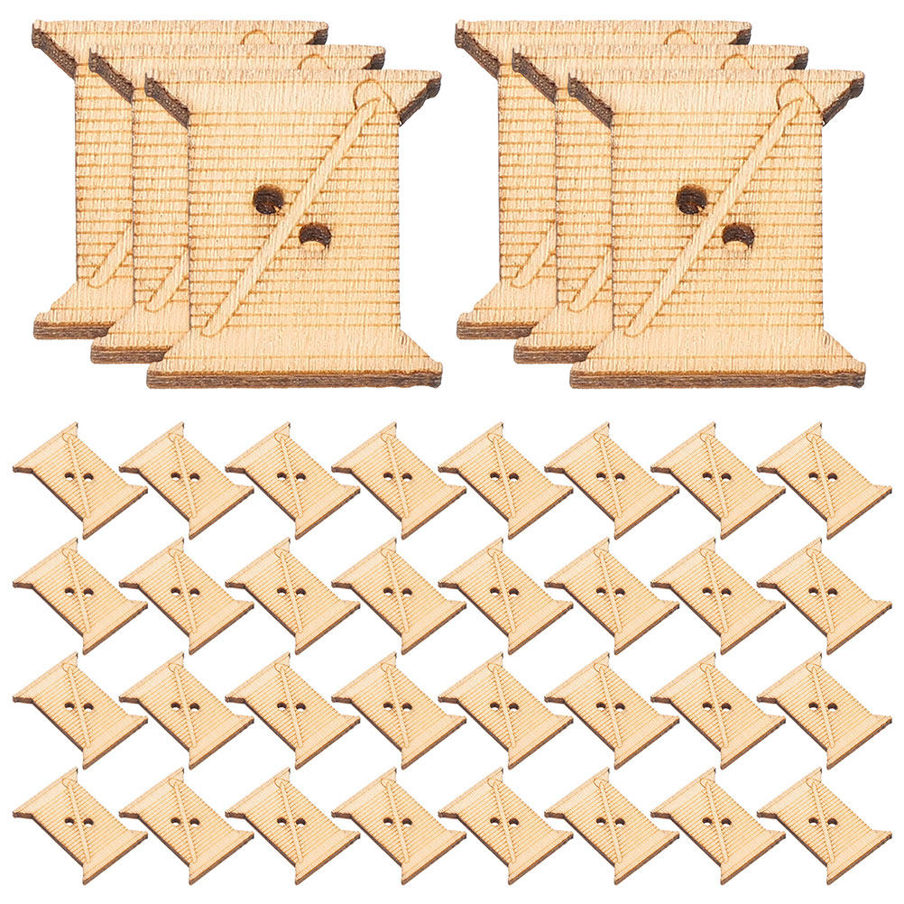 Embroidery Handicraft - 100 stuks houten borduurgaren spoeltjes draadwikkelkaarten