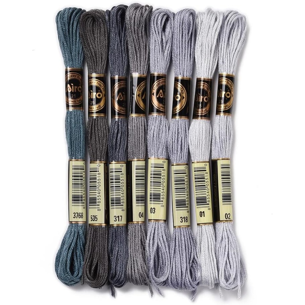 Embroidery Handicraft - 8 Strengen 70 Yards Grijs Vriendschapsarmbanden