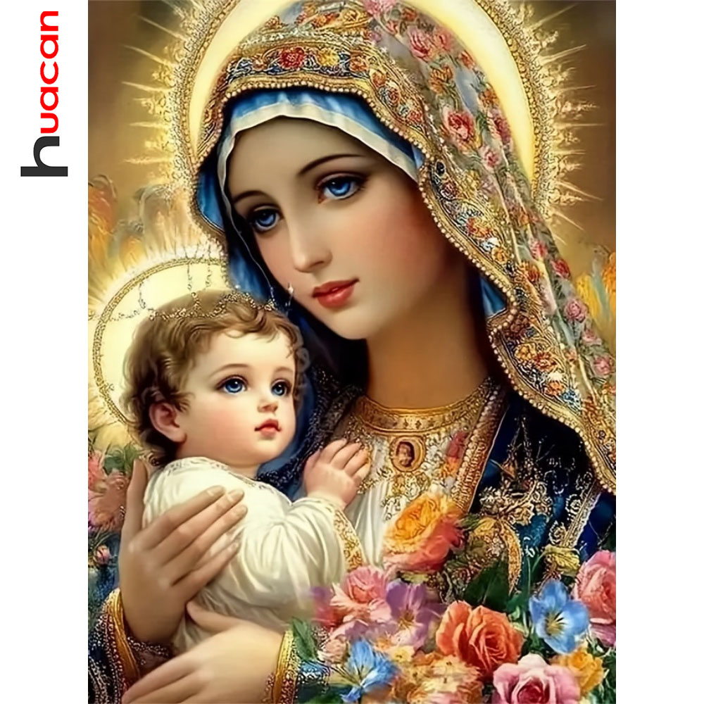 Embroidery Icon - Huacan 5D DIY Diamant Schilderij Maagd
