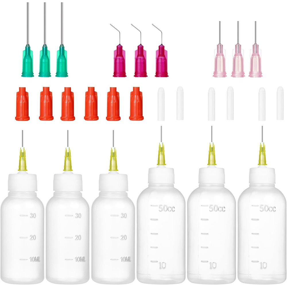 Embroidery Art Painting - Precisie flesjesset met naaldpunt, 6-pack (30ml