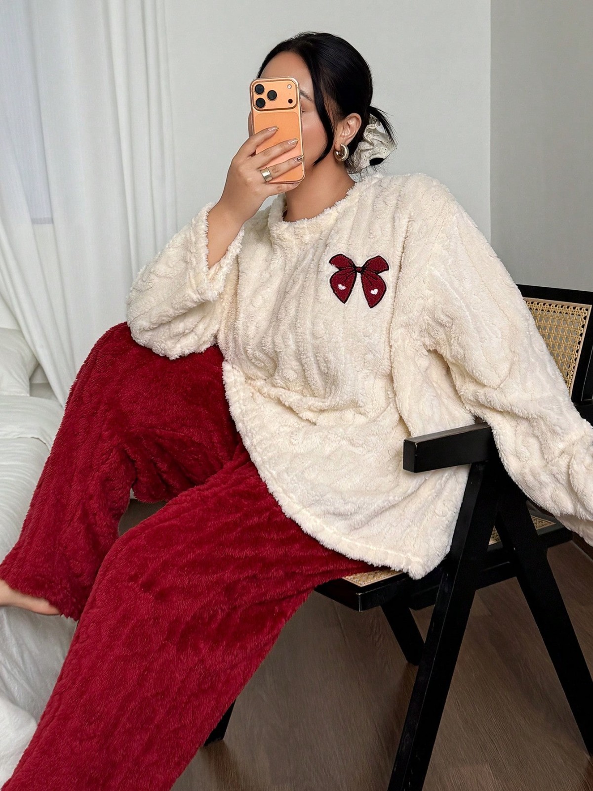 Embroidery Red - Plus Size 1XL-5XL Vrouwen Herfst Winter