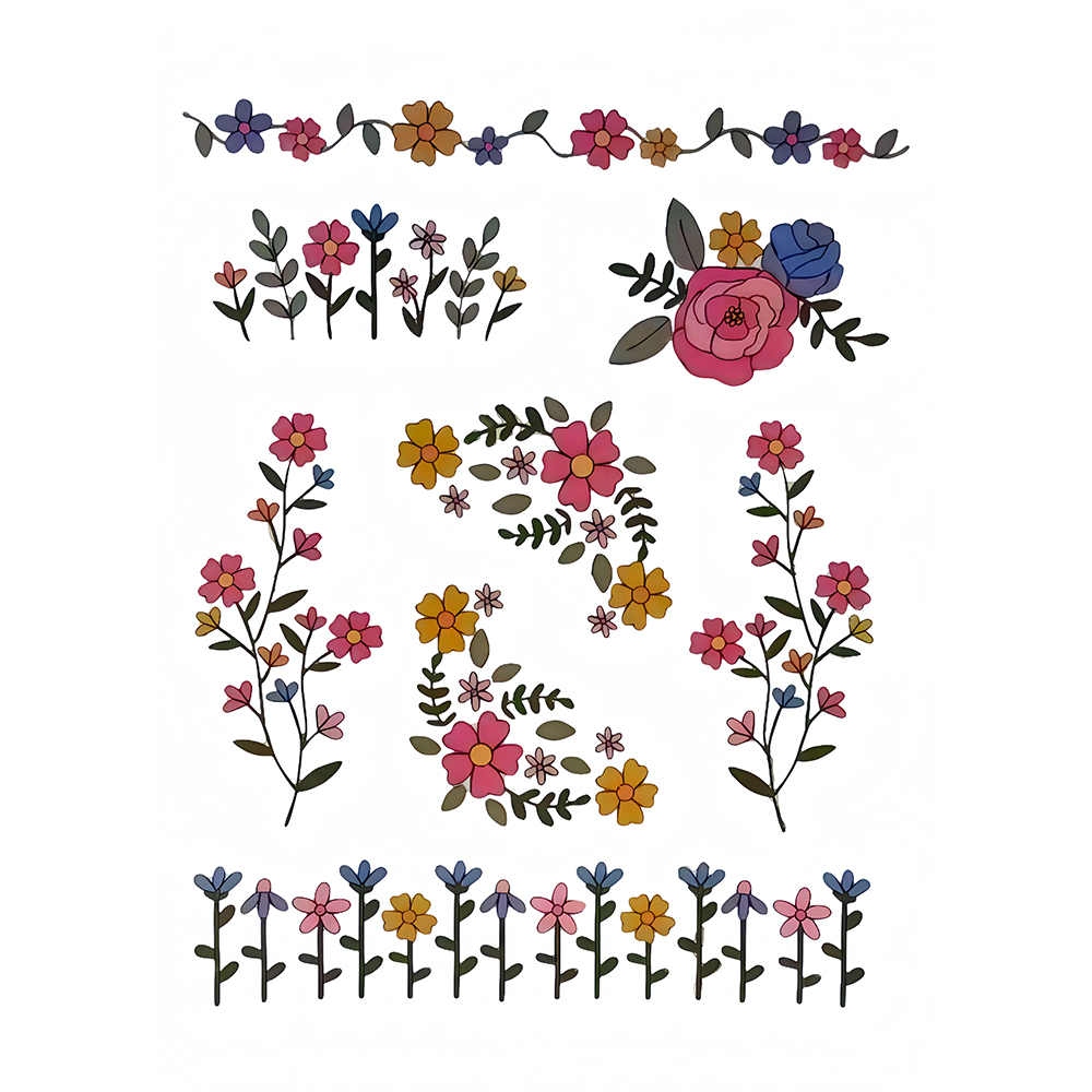 1 set van 8 stuks kleurrijke g - Printed Embroidery Kit recensie en prijs
