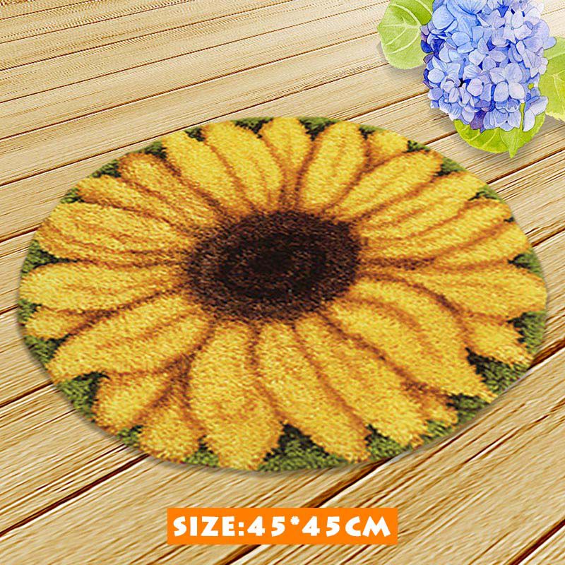 Bloementapijt Latch Hook Rug K - Printed Embroidery Kit recensie en prijs