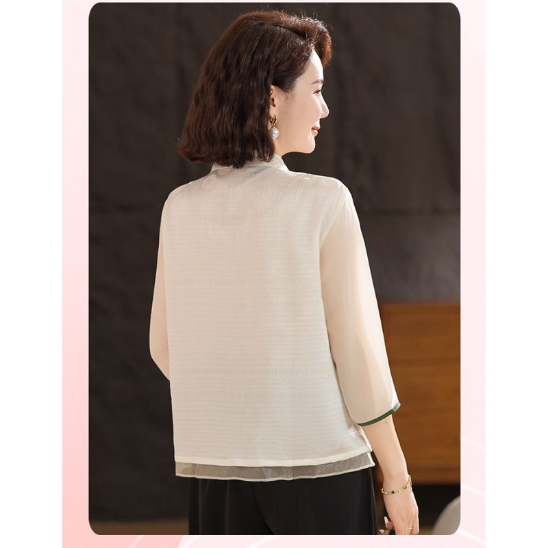 Crèmewitte damesblouse in Chin - Embroidery Cream recensie en prijs