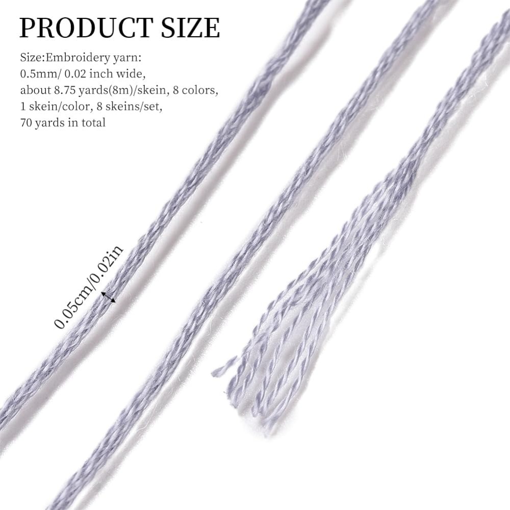 8 Strengen 70 Yards Grijs Vrie - Embroidery Handicraft recensie en prijs
