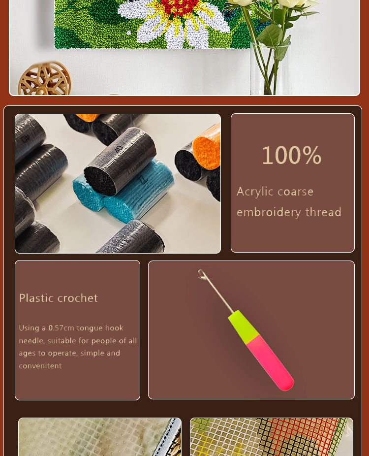 Bee klink haak kit tapijt canv - Printed Embroidery Kit recensie en prijs