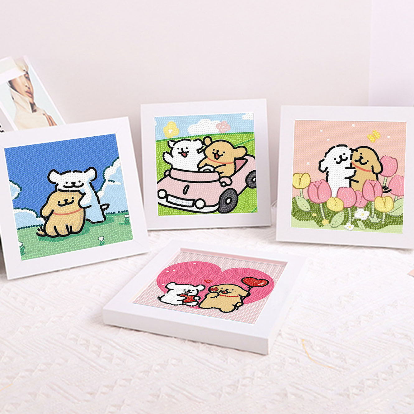 Cartoon Line Puppy Crystal Dia - Embroidery Frame recensie en prijs