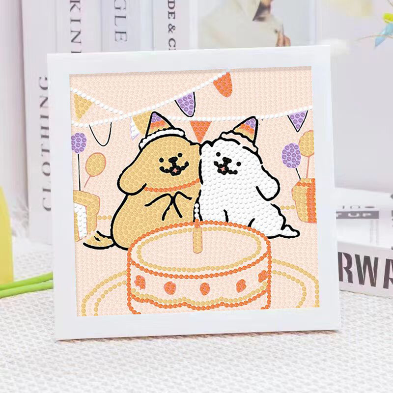 Cartoon Line Puppy Crystal Dia - Embroidery Frame recensie en prijs