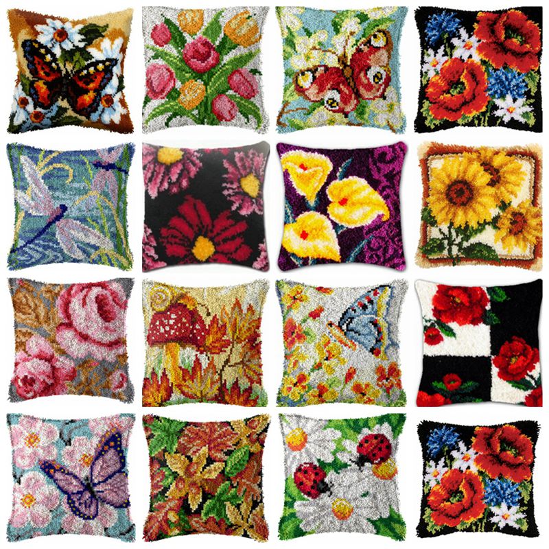 Bloemen Plant Latch Haak Kit K - Printed Embroidery Kit recensie en prijs