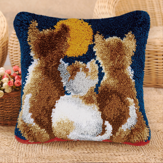 Cat Series Latch Hook Kit Matt - Printed Embroidery Kit recensie en prijs