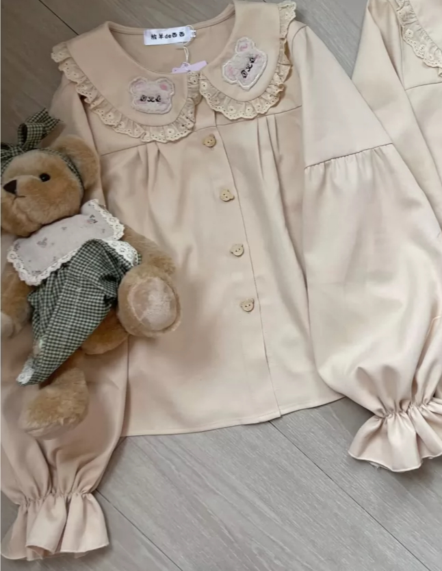 Lolita blouse met schattig bee - Embroidery Cream recensie en prijs