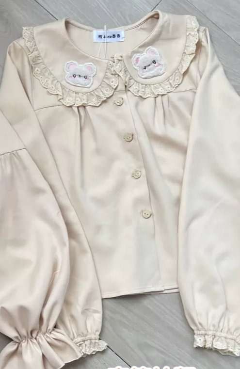 Lolita blouse met schattig bee - Embroidery Cream recensie en prijs